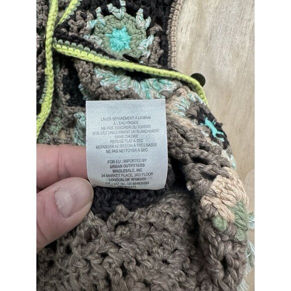 Free People Desert Rose Crochet Vest Racerback Sleeveless Size M Boho Browns - Picture 4 of 7